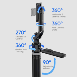 thumbnail Gimbal Tripod Ulanzi TT23 Auto Open - Tích hợp Gimbal AI Tracking theo dõi chuyển động - 13