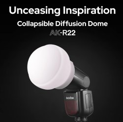 thumbnail Godox AK-R22 collapsible diffusion dome for Godox ho V1, AD100PRO, AD300PRO, AD200PRO (Với H200R) - 3