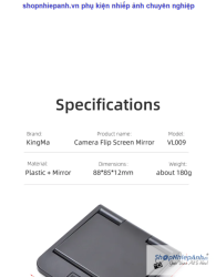 thumbnail Gương lật tiện lợi LCD Camera flip mirror Kingma VL009 - 7