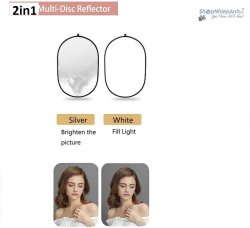 thumbnail Hắt sáng bầu dục 2in1 150x200 silver/white - 2