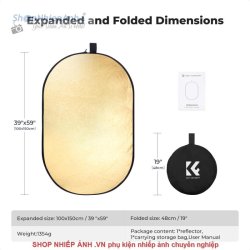 thumbnail Hắt sáng bầu dục 5in1 100x150 hiệu K&F concept cao cấp - 3