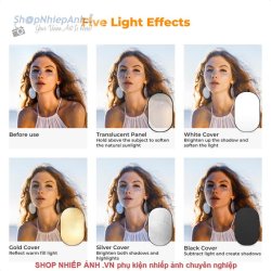 thumbnail Hắt sáng bầu dục 5in1 60x90 hiệu K&F concept cao cấp - 3