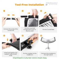 thumbnail Hắt sáng cong 60x180 4 mặt màu K&F concept (KF18.0012) - 4