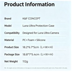 thumbnail Hộp bảo vệ K&F concept protective case Black for Insta360 Luna Ultra (PT10) KF3102.0209.0010 - 6