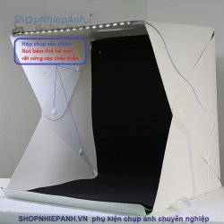 thumbnail Hộp chụp sản phẩm 40cm  2 dây đèn LED chỉnh công suất thế hệ mới - 9