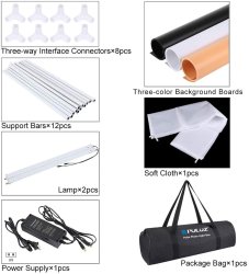 thumbnail Hộp chụp sản phẩm Puluz 80cm có đèn LED - 0