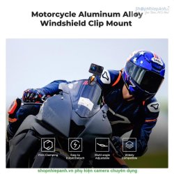 thumbnail K&F concept Windshield Mount Clamp for GoPro Action Camera DJI Osmo Action Insta360 Pro Motorbike Accessories (KF31.169) - 1