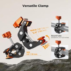 thumbnail Kẹp arm kim loại dài 30 cm uốn dẻo đa năng K&F concept KF31.227 tương thích mọi thiết bị - 2