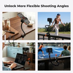 thumbnail Kẹp arm kim loại dài 30 cm uốn dẻo đa năng K&F concept KF31.227 tương thích mọi thiết bị - 4