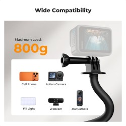 thumbnail Kẹp arm kim loại dài 30 cm uốn dẻo đa năng K&F concept KF31.227 tương thích mọi thiết bị - 1