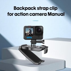 thumbnail Kẹp balo xoay 360 for action camera gopro hero 12 11 10 - 0