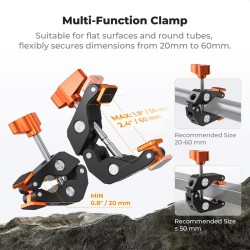 thumbnail Kẹp càng cua super crab clamp 60mm K&F concept MS-65 KF31.218 - 0