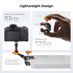 thumbnail Kẹp càng cua super crab clamp 60mm K&F concept MS-65 KF31.218 - 3