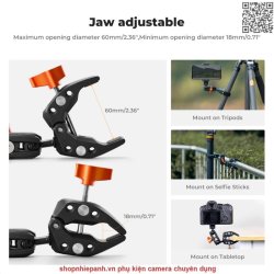 thumbnail Kẹp đa năng K&F concept K&F Concept Super Clamp with Dual Ballhead Magic Arm MS-25 KF31.096 - 2