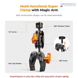 thumbnail Kẹp đa năng K&F concept Multi-Functional Super Clamp with Ballhead Magic Arm MS-13 KF31.083 - 0