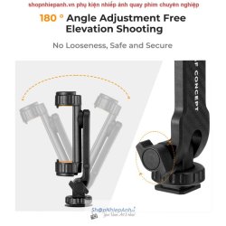 thumbnail Kẹp điện thoại K&F concept MS-12 có 2 cổng shoe xoay 360 độ KF31.084 - 0