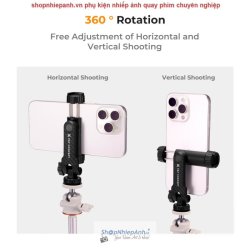 thumbnail Kẹp điện thoại K&F concept MS-12 có 2 cổng shoe xoay 360 độ KF31.084 - 1