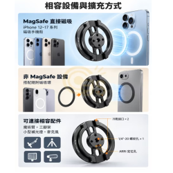 thumbnail Kẹp điện thoại Magsafe nam châm magnetic tích hợp cổng shoe ốc 1/4 MS-59 K&F concept (KF0912.0502.0020) - 4
