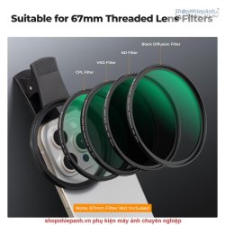 thumbnail Kẹp filter size 67mm gắn vào smartphone hiệu K&F concept (KF31.142) - 2