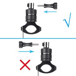 thumbnail Kẹp ghi đông xe bằng kim loại xoay đa năng siêu chắc dành cho action camera gopro  dji one - 2