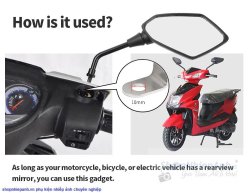 thumbnail Kẹp Smartphone vào Kính chiếu hậu xe máy - 3