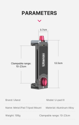 thumbnail Kẹp tablet Ulanzi U-Pad III metal Ipad Tripod Mount - 8