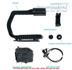 thumbnail Khung chữ C tích hợp mic thu âm Sevenoak MicRig Stereo - 2