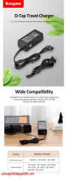 thumbnail Kingma D-TAP travel charger for Sony V Mount V lock and Anton Bauer gold mount batteries - 1