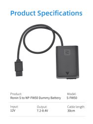 thumbnail KingMa Decoded NP-FW50 Dummy Battery for Ronin S - 4