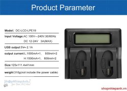 thumbnail KingMa Dual LCD battery charger for Canon LP-E19 LP-E4 - 2