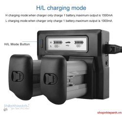 thumbnail KingMa Dual LCD battery charger for Canon LP-E19 LP-E4 - 5