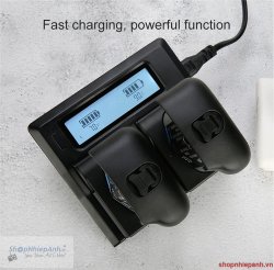 thumbnail KingMa Dual LCD battery charger for Canon LP-E19 LP-E4 - 3