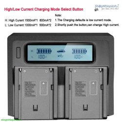 thumbnail KingMa Dual LCD battery charger for Sony FV100 FV70 FV50 - 3