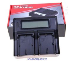 thumbnail KingMa Dual LCD battery charger for Sony FV100 FV70 FV50 - 1