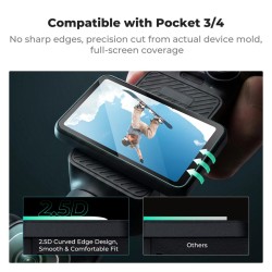 thumbnail Kính cường lực chống chói AR (Anti-Reflective) for DJI Osmo Pocket 4/3 hiệu K&F Concept (KF20.0020) (chống loá, chống trầy, chống dấu tay, không bị bong bóng, độ cong 2.5D đúng chuẩn form thiết bị) - 3
