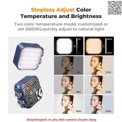 thumbnail Led K&F concept 2500K-9900K RGB 360 màu 21 hiệu ứng pin 2000mah KF34.036v2 - 2