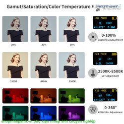 thumbnail Led Kingma KM-RGB160 mini RGB metal cover - 2