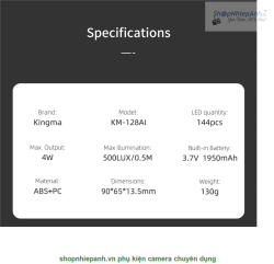 thumbnail Led Kingma mini KM-128AI bi color - 6