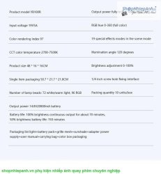 thumbnail Led light stick ZSYB YB100R 100W RGB 2700K-7500K - 13