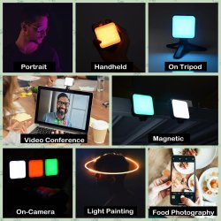 thumbnail Led mini W64RGB 2500K-9000K CRI95+ 20 hiệu ứng pin 20000mah - 3