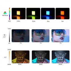 thumbnail Led mini W64RGB 2500K-9000K CRI95+ 20 hiệu ứng pin 20000mah - 0