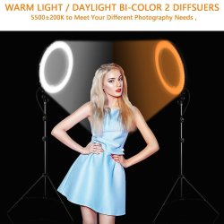 thumbnail Led ring light RL-18 thế hệ mới chỉnh màu và công suất (combo) - 7