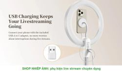thumbnail Led Ring livestream chuyên nghiệp Ulanzi LT030 10in tích hợp chân tripod và giá đỡ điện thoại Magsafe - 12
