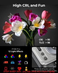 thumbnail Led Smallrig Vibe P108 PRO mini LED RGB 2500K-6500K Video Light 4661 - 6