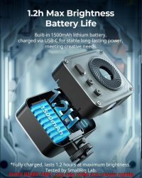 thumbnail Led Smallrig Vibe P108 PRO mini LED RGB 2500K-6500K Video Light 4661 - 11