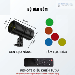 thumbnail Led spotlight zoom tạo nắng chiếu tóc FS990 2700K-6500K - 8