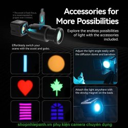 thumbnail Led Ulanzi L3 COB RGB Bi color 2700K-7000K kèm bộ full phụ kiện - 10