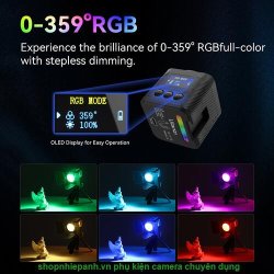 thumbnail Led Ulanzi L3 COB RGB Bi color 2700K-7000K kèm bộ full phụ kiện - 7
