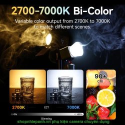thumbnail Led Ulanzi L3 COB RGB Bi color 2700K-7000K kèm bộ full phụ kiện - 8