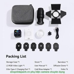 thumbnail Led Ulanzi L3 COB RGB Bi color 2700K-7000K kèm bộ full phụ kiện - 3